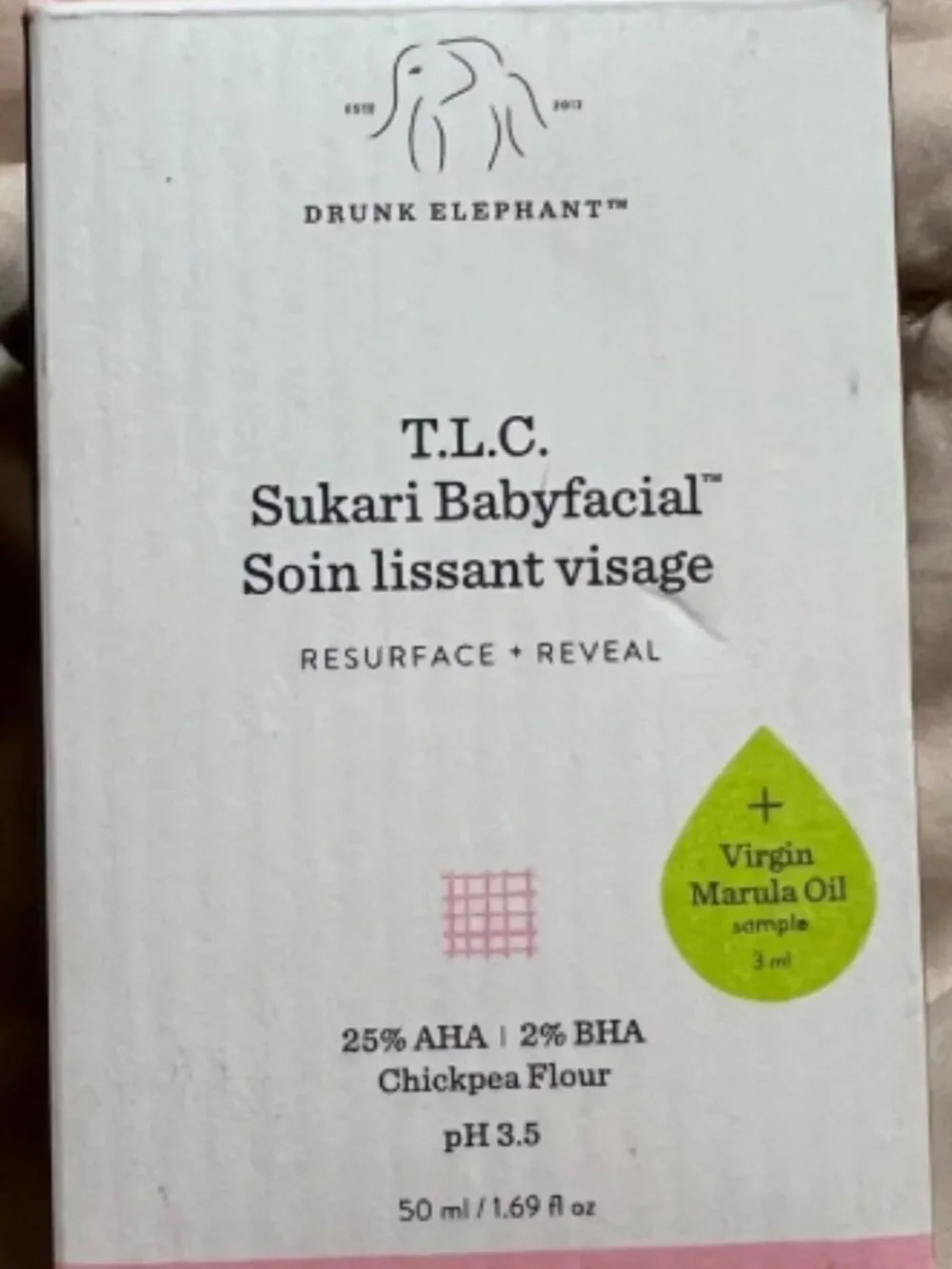 Drunk Elephant TLC Sukari Babyfacial NEW IN BOX New With Tags Drunk Elephant